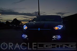 Dodge Dart Fog Light Halo Kit - ORACLE Lighting - Surface Mount LED Projector - Blue - `13-`16